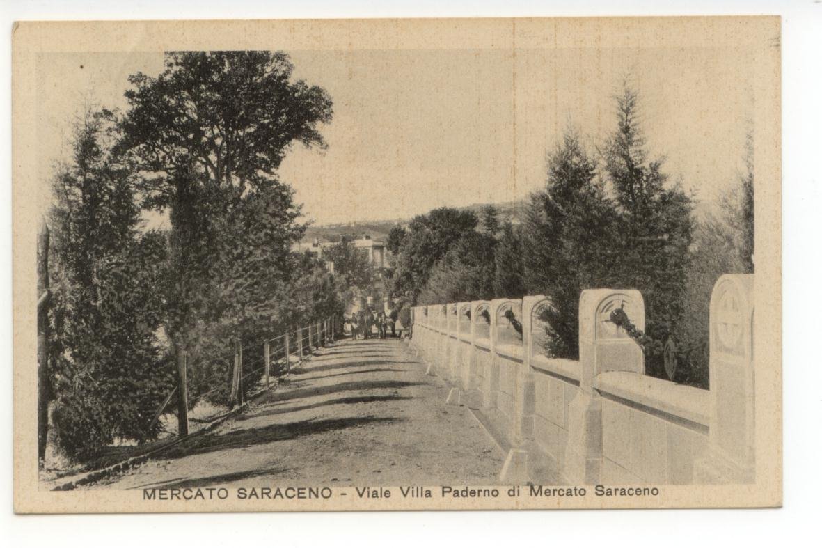 Cartolina Mercato Saraceno Viale Villa Paderno Mercato Saraceno 1939 viaggiata | Immagine principale