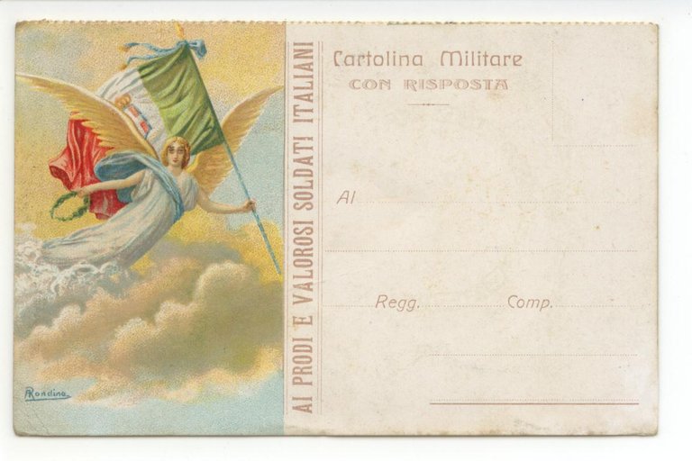 Cartolina Militare Ricordo Armata Italiana Ai Prodi E Valorosi scritta …