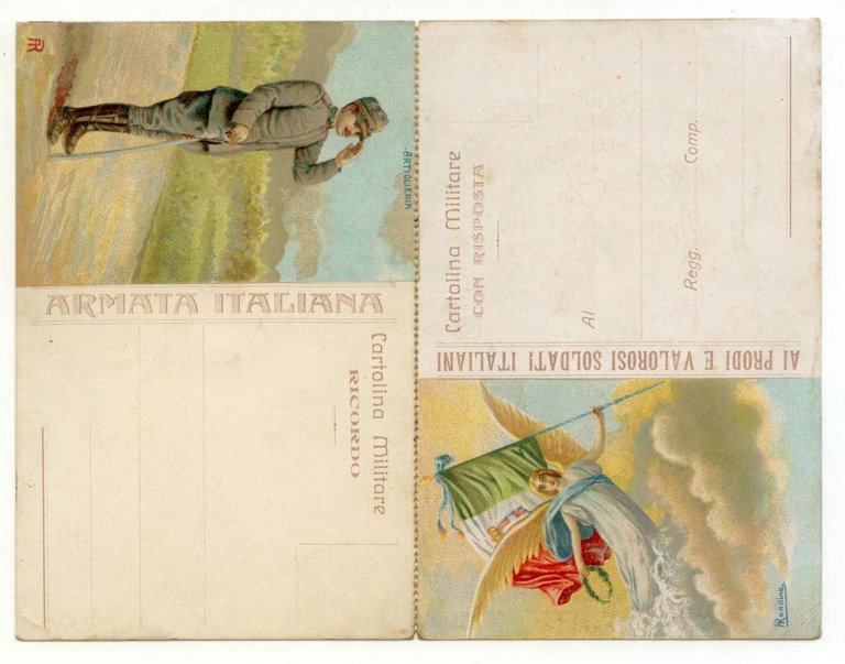 Cartolina Militare Ricordo Armata Italiana Ai Prodi E Valorosi scritta …