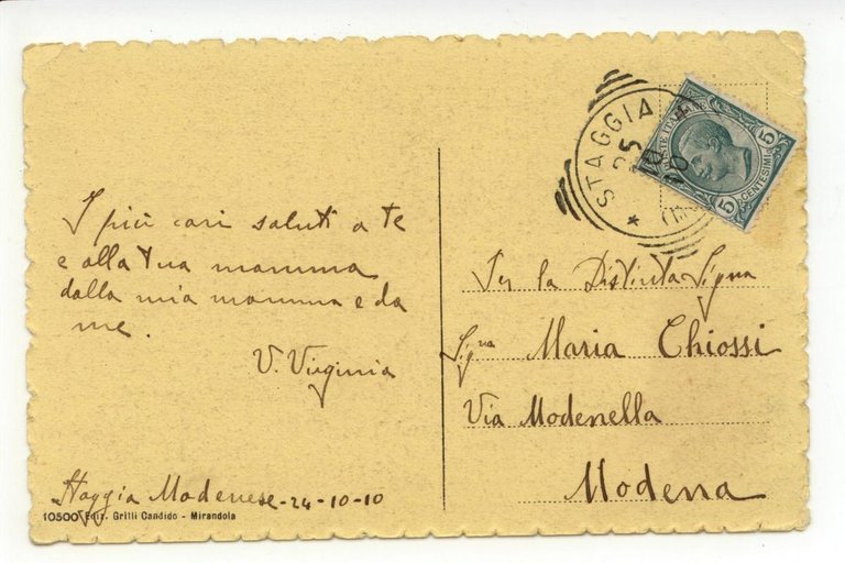 Cartolina Mirandola Castello dei Pico Nel Secolo XVI 1910 viaggiata …