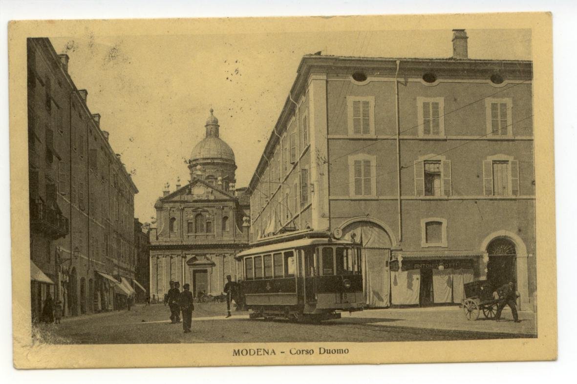 Cartolina Modena Corso Duomo viaggiata 1914