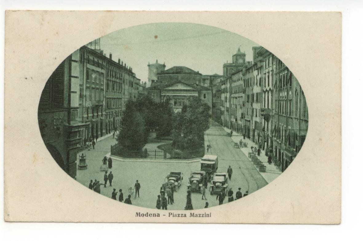 Cartolina Modena Piazza Mazzini 1922 viaggiata