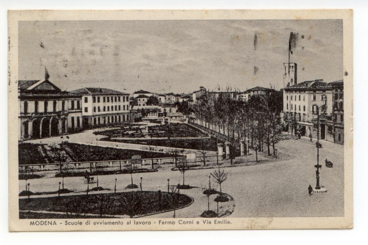 Cartolina Modena Scuole di Avviamento al Lavoro Fermo Corni viaggiata …