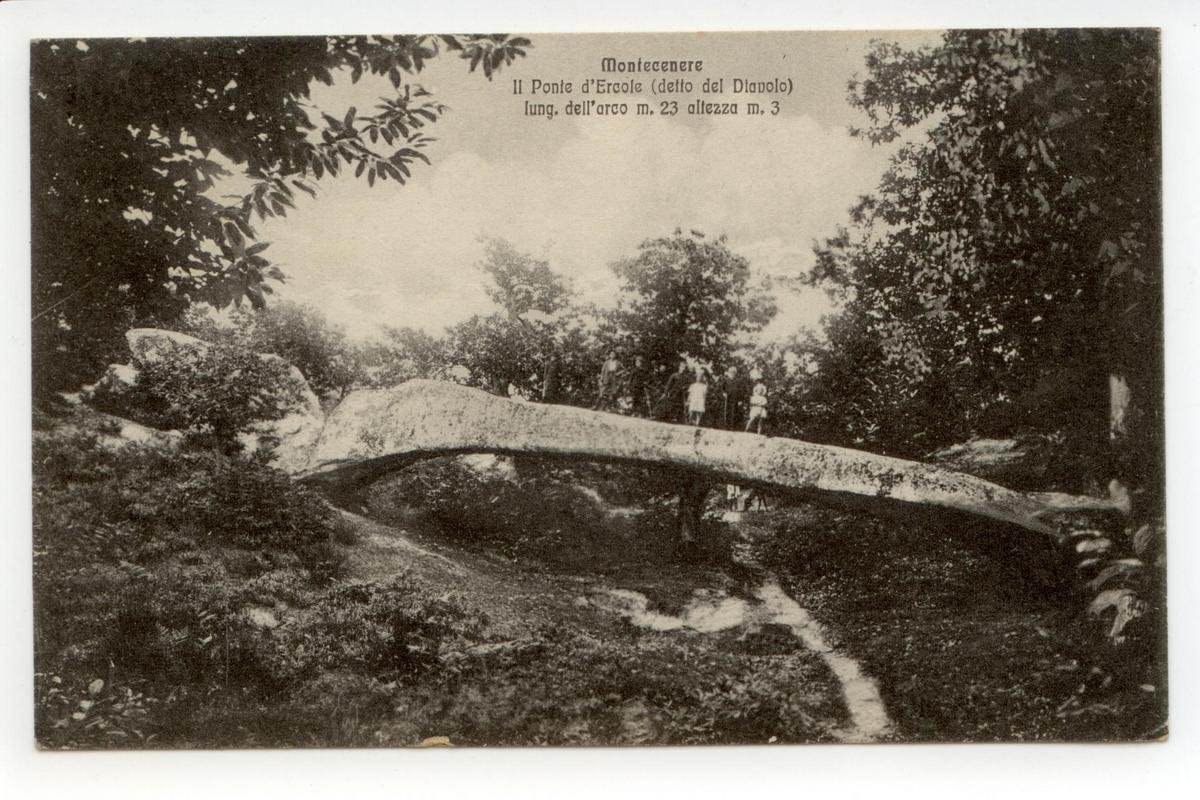 Cartolina Montecenere Il Ponte d'Ercole detto del Diavolo 1936 viaggiata …