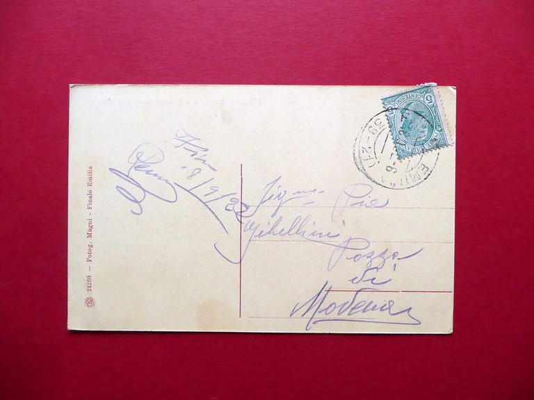 Cartolina Montefiorino Piazza Maggiore Modena Viaggiata 1916 Animata Ottima