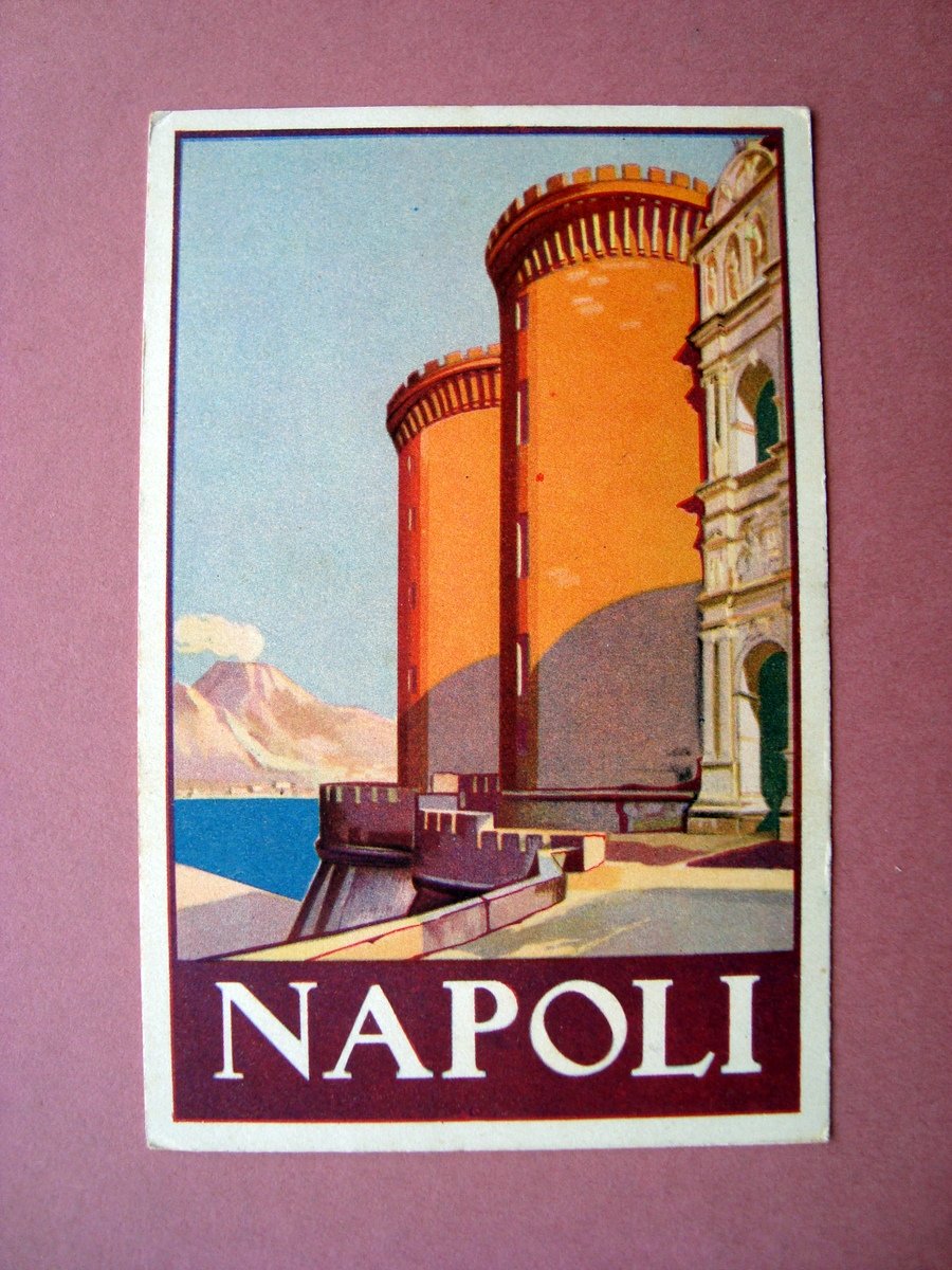 Cartolina Napoli a colori 1934 non viaggiata ottima | Immagine principale