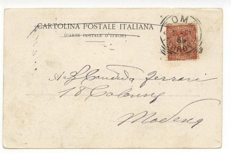 Cartolina Nuovo Progetto per La Fontana di Termini 1901 viaggiata …