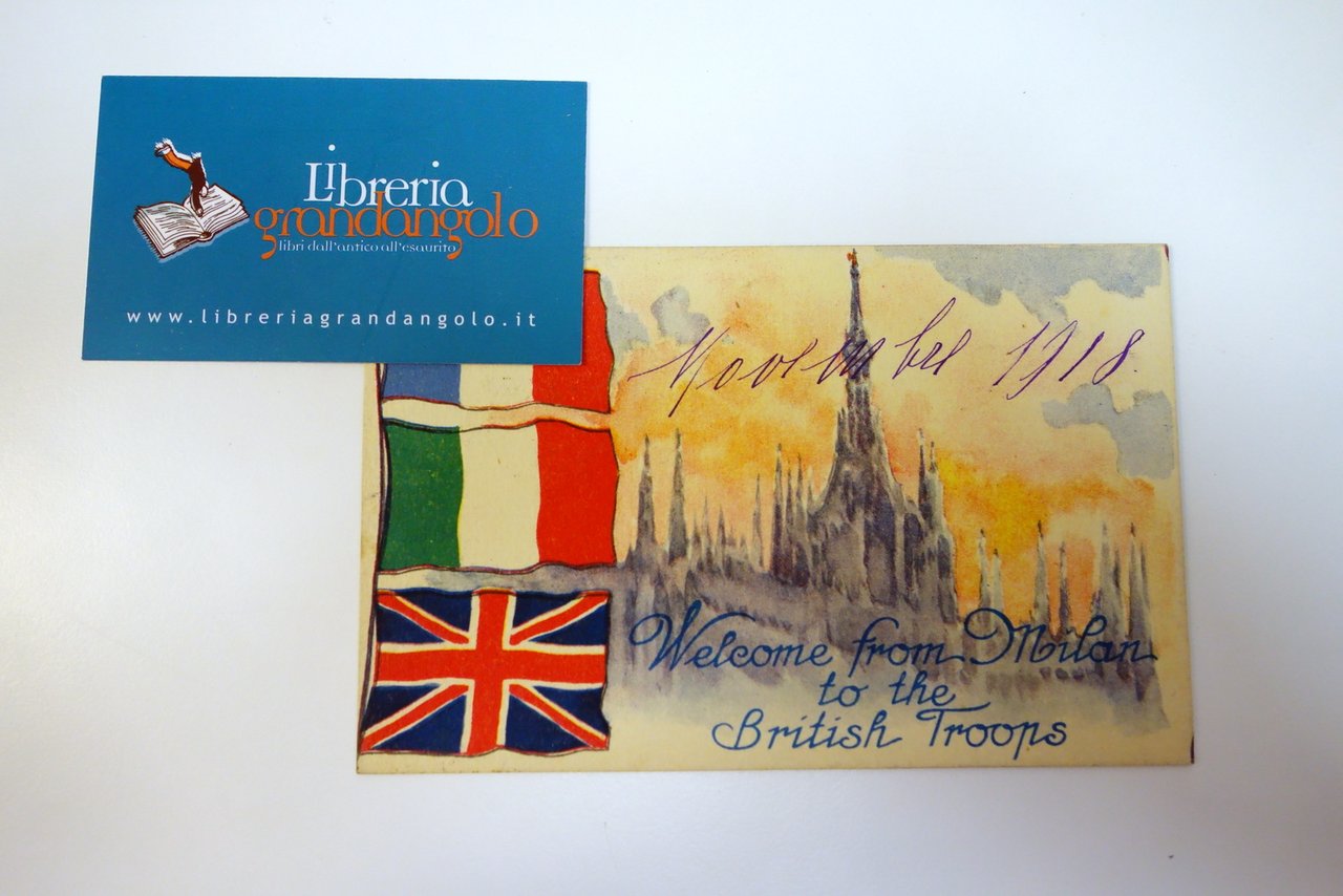 Cartolina Omaggio delle Officine Ricordi alle truppe alleate Milano 1918 …