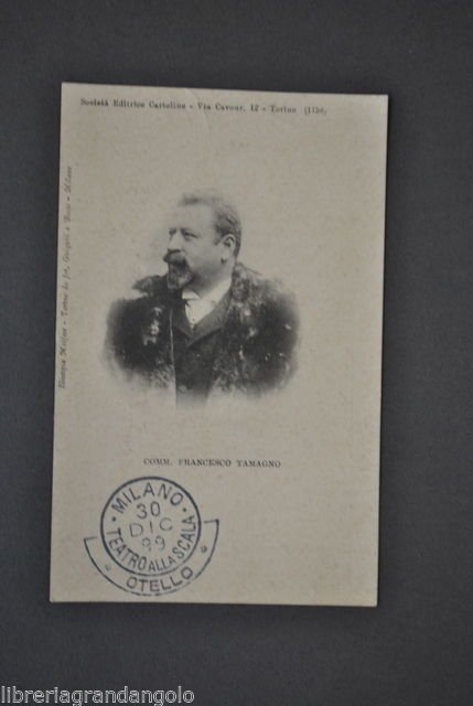 Cartolina Opera Lirica Timbro Teatro Scala Milano Otello Verdi Tamagno …