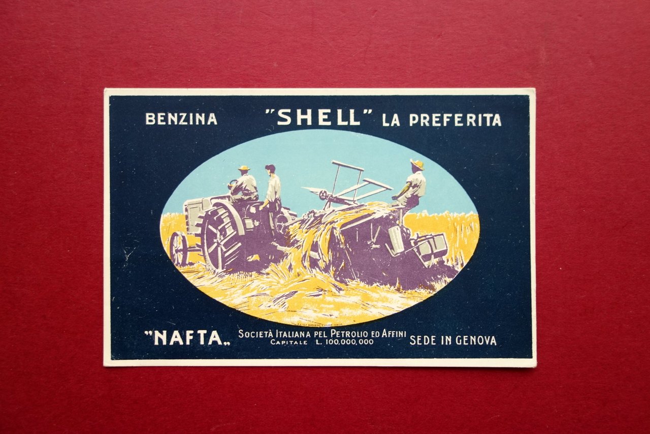 Cartolina Originale Benzina SHELL Nafta Barabino Genova Anni '20 Non … | Immagine principale