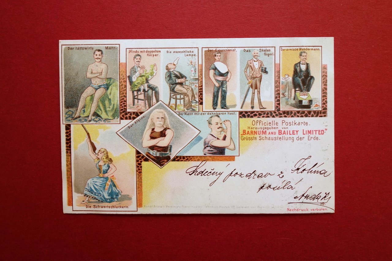 Cartolina Originale Circo Barnum and Bailey 1901 Viaggiata | Immagine principale