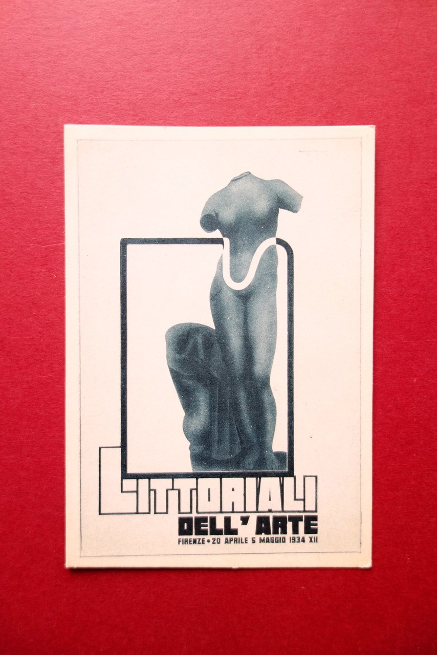 Cartolina Originale Littoriali dell'Arte Firenze 20/4-5/5 1934 Non Viaggiata