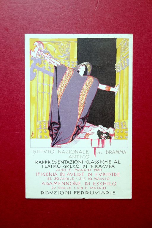 Cartolina Originale Teatro Greco Siracusa Ifigenia Agamennone 1930 Viaggiata