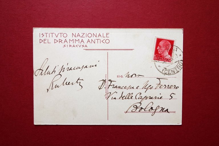 Cartolina Originale Teatro Greco Siracusa Ifigenia Agamennone 1930 Viaggiata