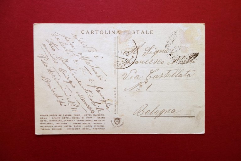 Cartolina Originale The S.A.T.A. Hotels Co. Roma Capri Bologna Viaggiata … | Immagine Gallery 2