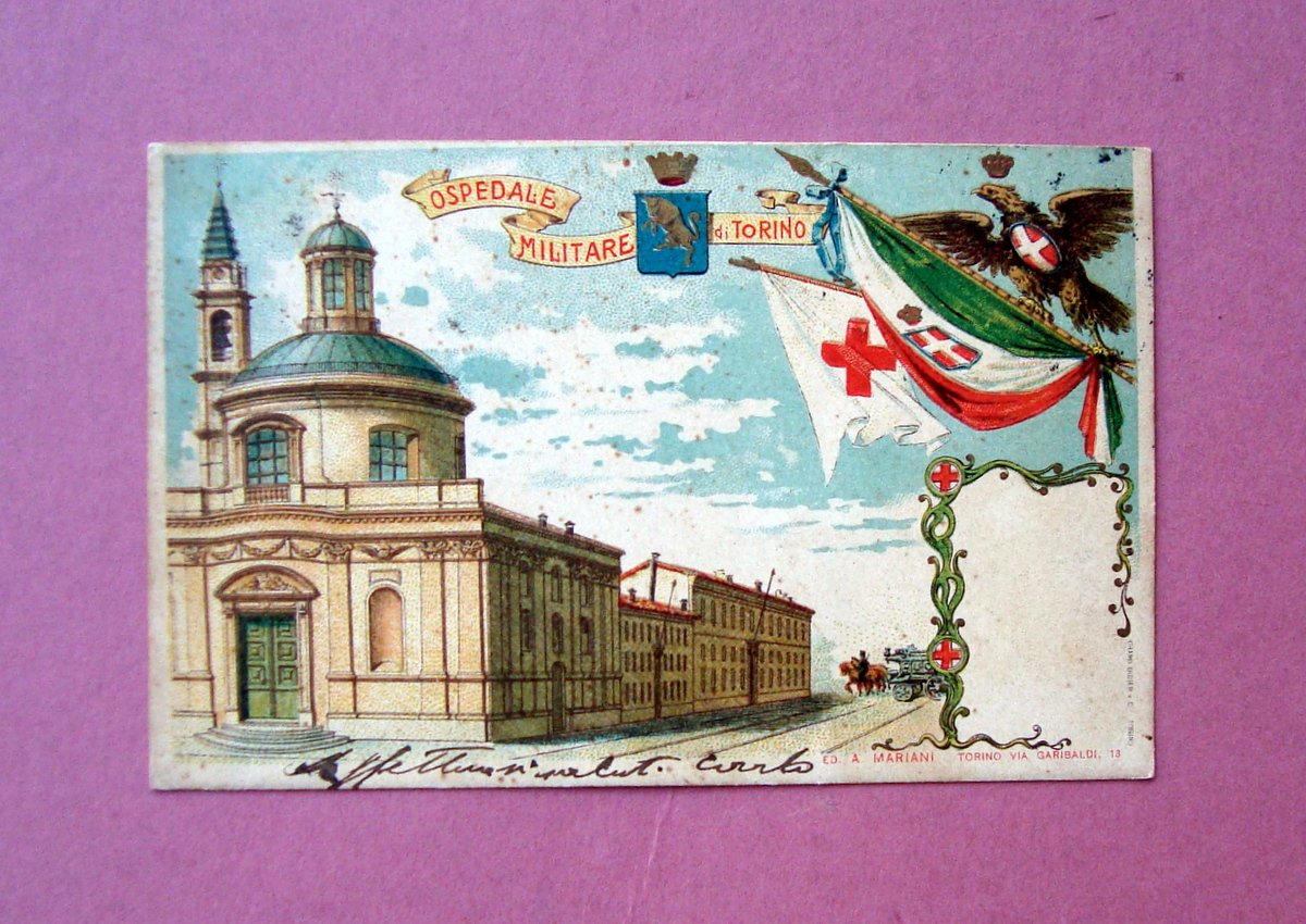 Cartolina Ospedale Militare Torino viaggiata | Immagine principale