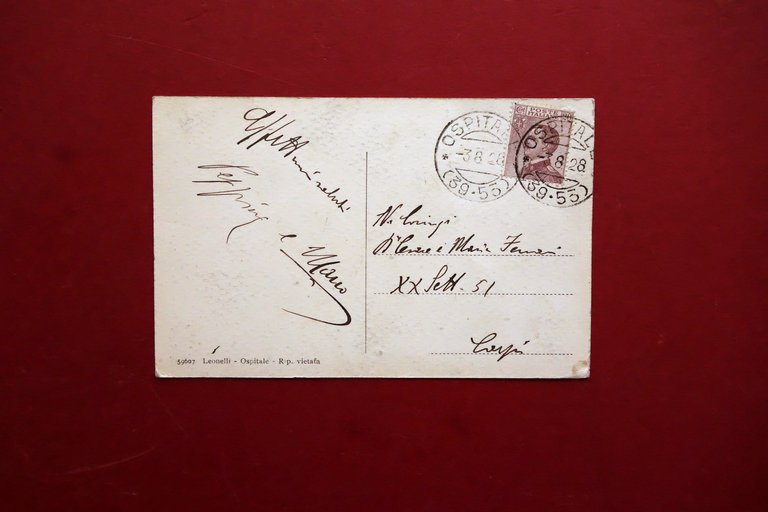 Cartolina Ospitale Via Croce Arcana Locanda Scaffaiolo Viaggiata 1928 Modena | Immagine Gallery 2