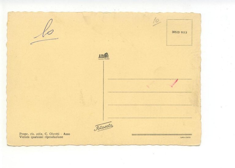 Cartolina Panorama della Valbrona Stazione Climatica non viaggiata Como