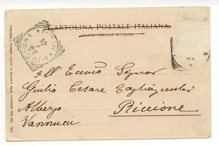Cartolina Panorama di Reggio Emilia viaggiata 1901
