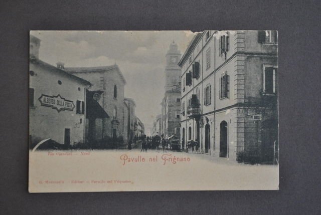 Cartolina Pavullo Frignano Modena Montagna Via Giardini Albergo della Posta … | Immagine principale