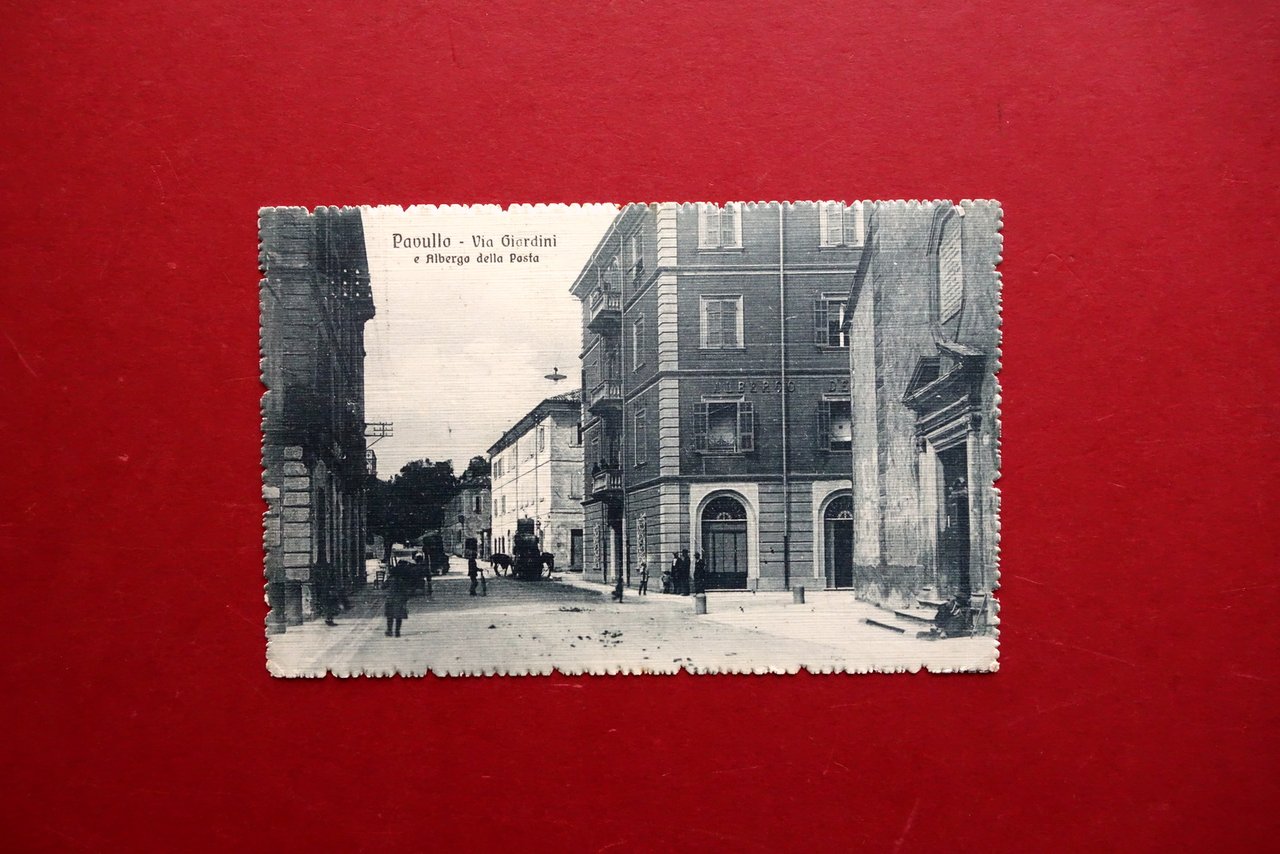 Cartolina Pavullo Via Giardini e Albergo della Posta Animata Viaggiata … | Immagine principale
