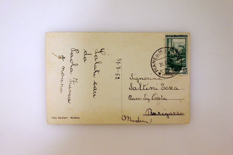 Cartolina Piane di Mocogno Modena Villa Manicardi Viaggiata 1952