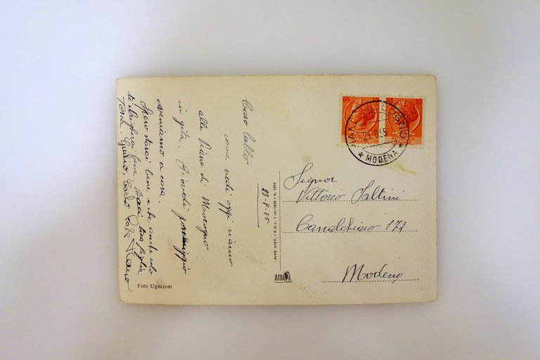 Cartolina Piane di Mocogno Panorama Modena Appennino Viaggiata 1955