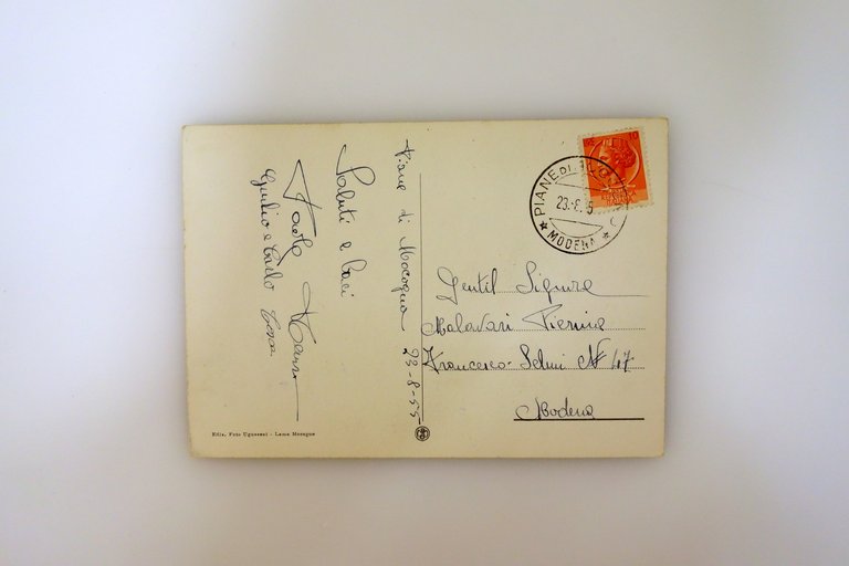 Cartolina Piane di Mocogno Panorama Modena Appennino Viaggiata 1955