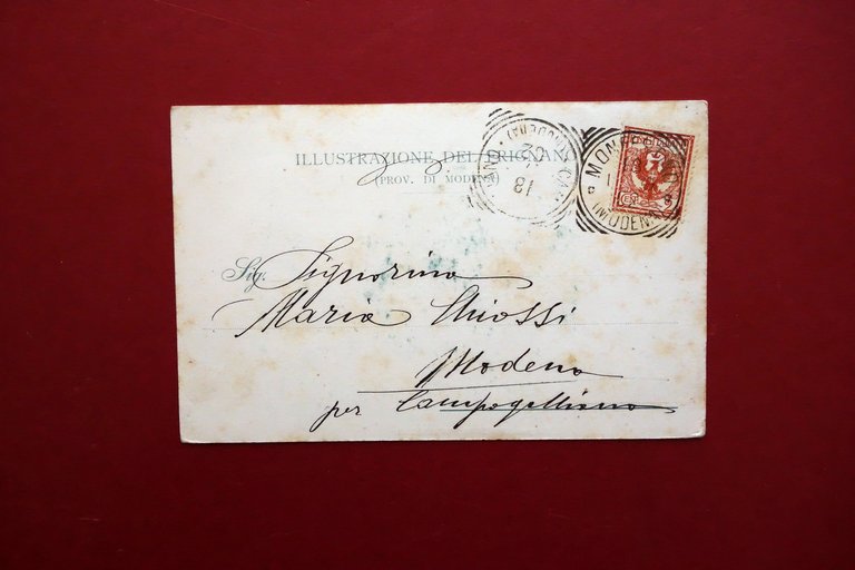 Cartolina Piazza di Serramazzoni Viaggiata 1902 Frignano Appennino Modena | Immagine Gallery 2