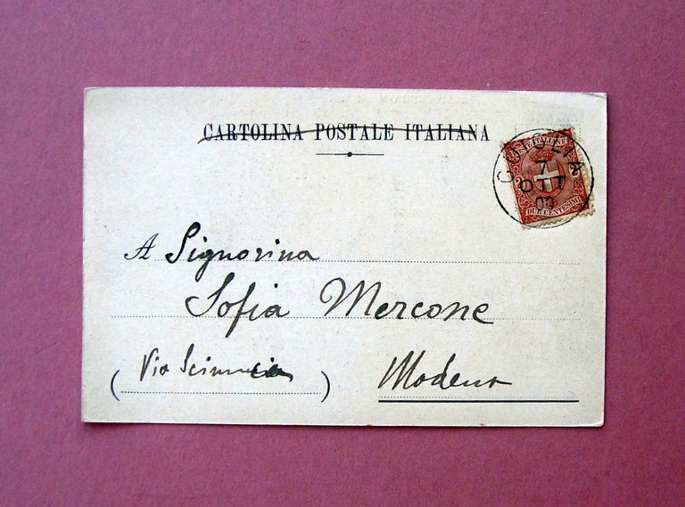 Cartolina Pieve di Trebbio Preappennino Modenese 1900 viaggiata | Immagine Gallery 2