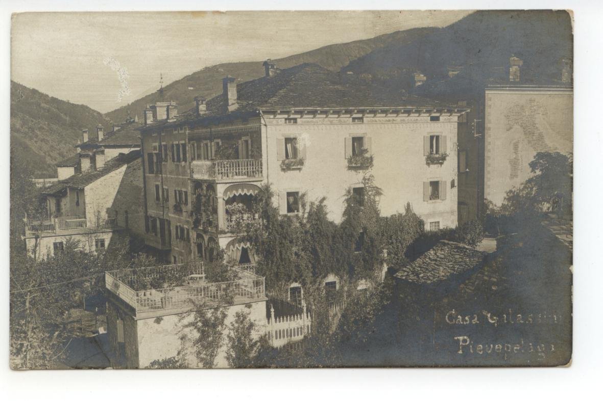 Cartolina Pievepelago Casa Galassini 1909 viaggiata Modena
