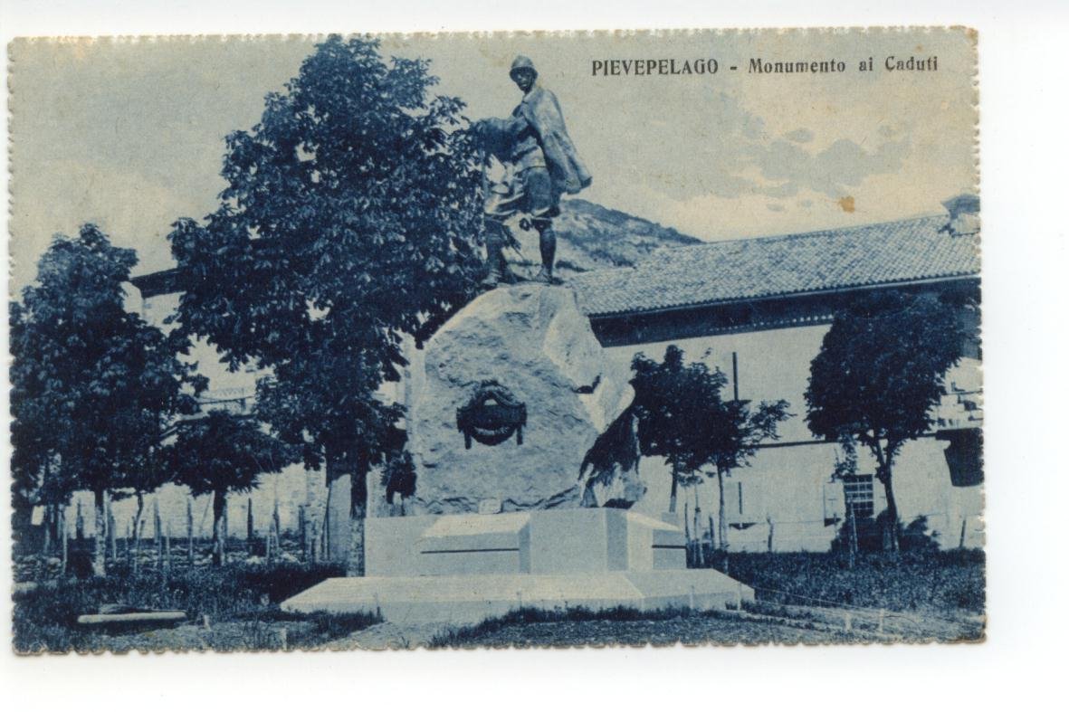 Cartolina Pievepelago Monumento ai Caduti 1927 viaggiata Modena