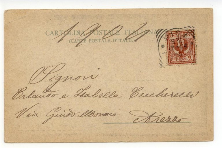 Cartolina Pisa Piena dell'Arno I Giardinetti del Viale Umberto I …