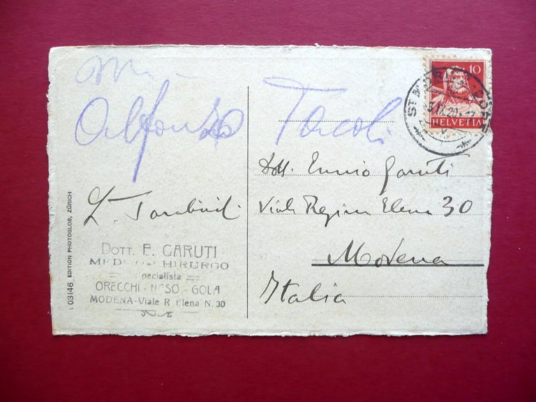 Cartolina Postale Berninabahn Piz Palu Treno Ferrovia Svizzera Viaggiata Rara