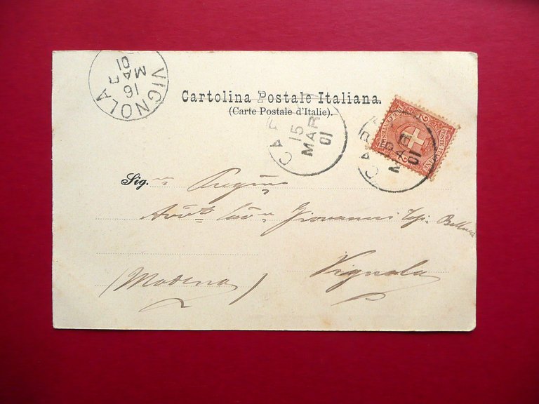 Cartolina Postale Carpi Viale della Stazione Gandolfi e Artioli Viaggiata …