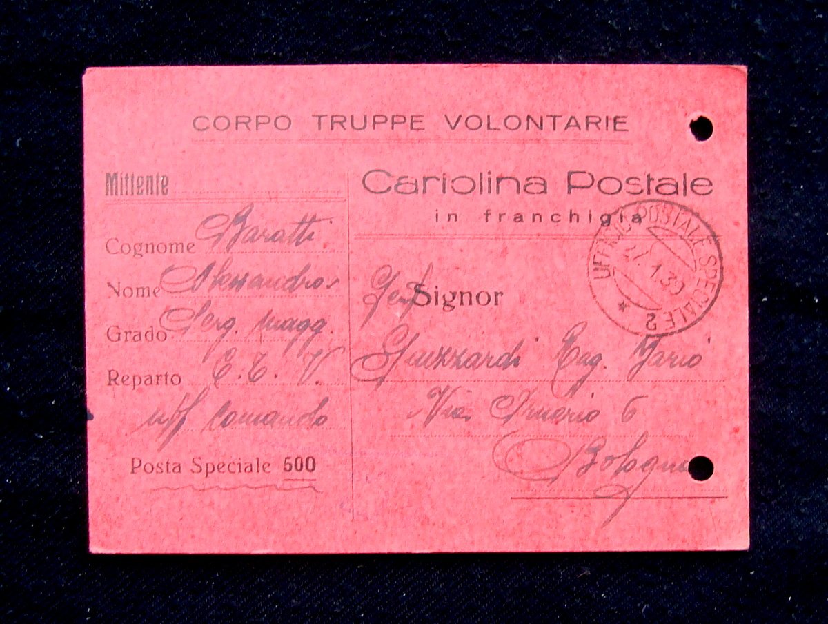 Cartolina postale Corpo Truppe Volontarie 1939 viaggiata timbro Speciale 2