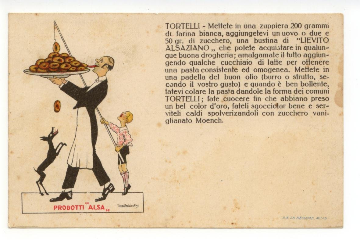 Cartolina Prodotti Alsa Tortelli non viaggiata ricetta La Reclame | Immagine principale