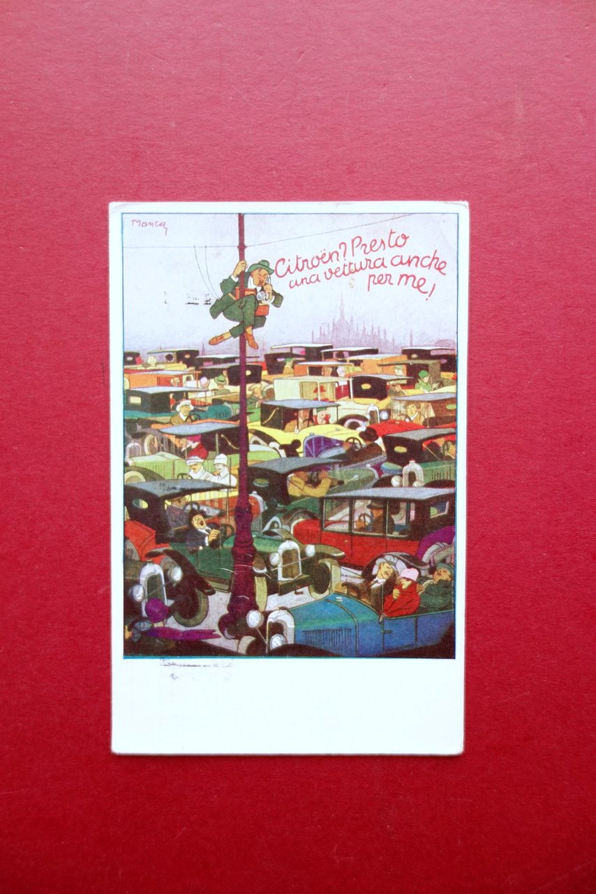 Cartolina Pubblicitaria Citroen Presto una Vettura Viaggiata 1927 Manca Auto | Immagine principale