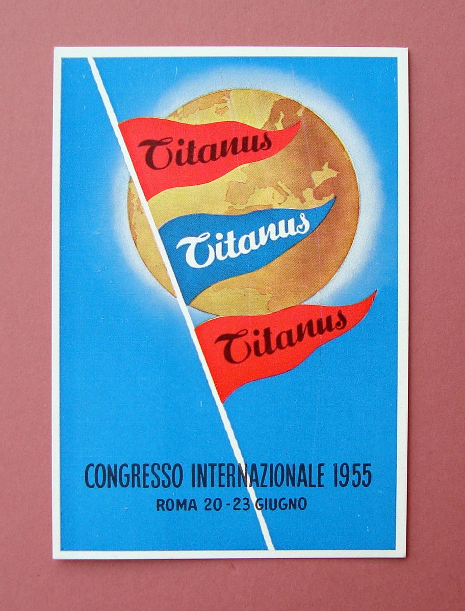 Cartolina pubblicitaria Titanus Congresso Internazionale 1955 Roma