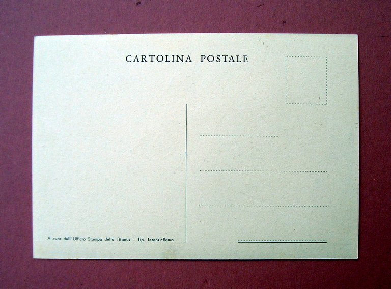 Cartolina pubblicitaria Titanus Congresso Internazionale 1955 Roma