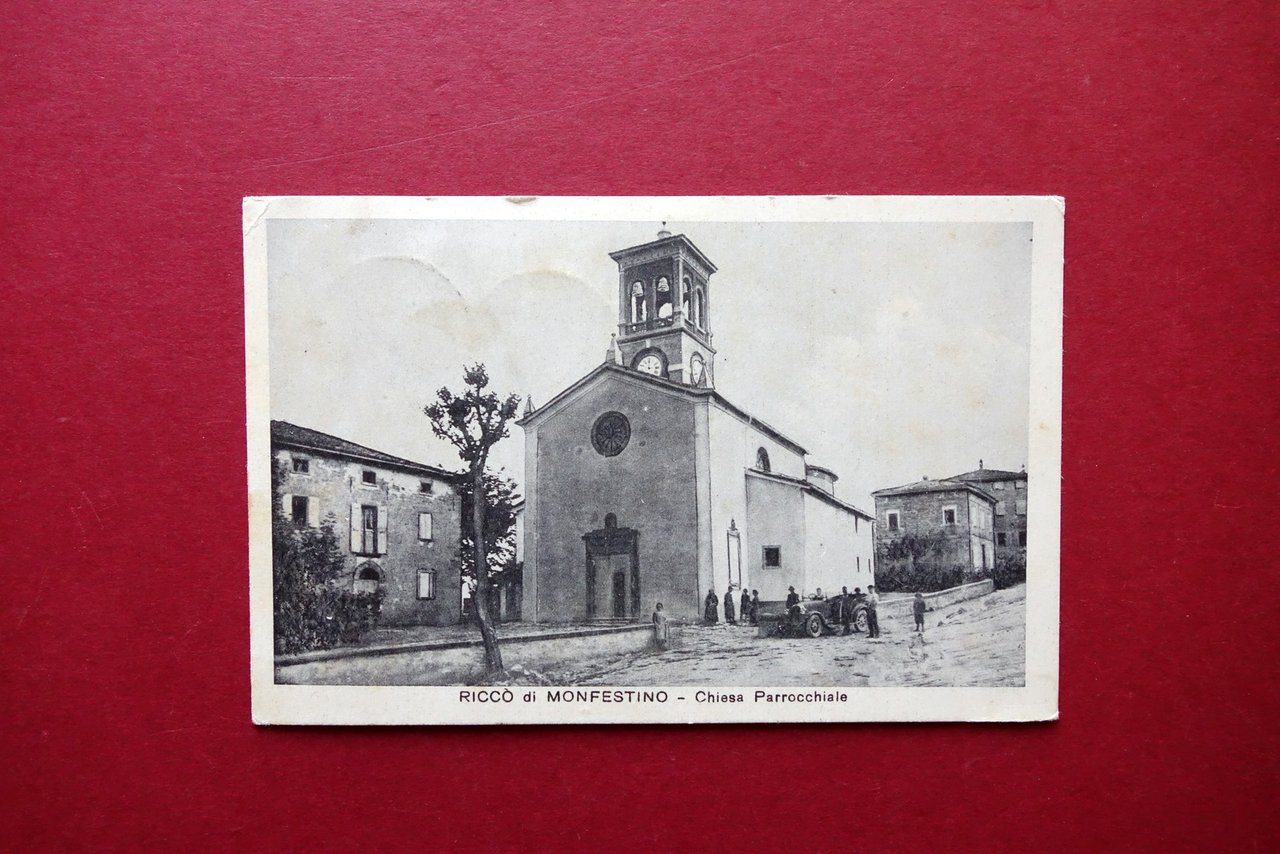 Cartolina RiccÚ di Monfestino Chiesa Parrocchiale Viaggiata 1929 Serramazzoni