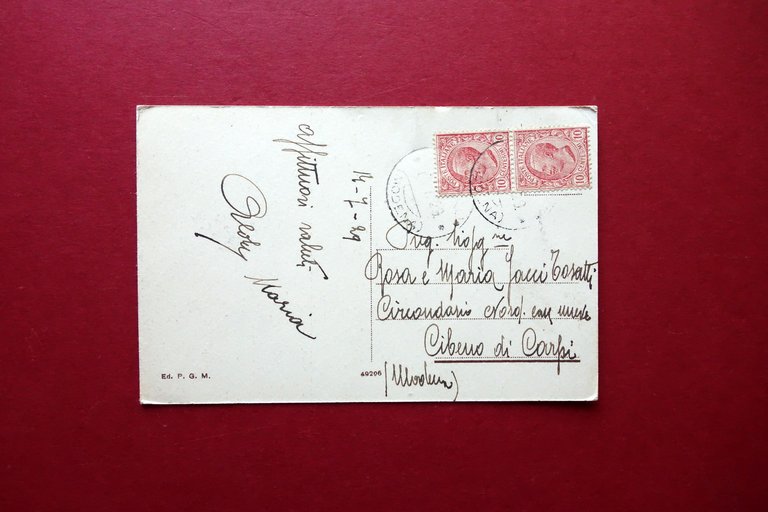 Cartolina RiccÚ di Monfestino Chiesa Parrocchiale Viaggiata 1929 Serramazzoni