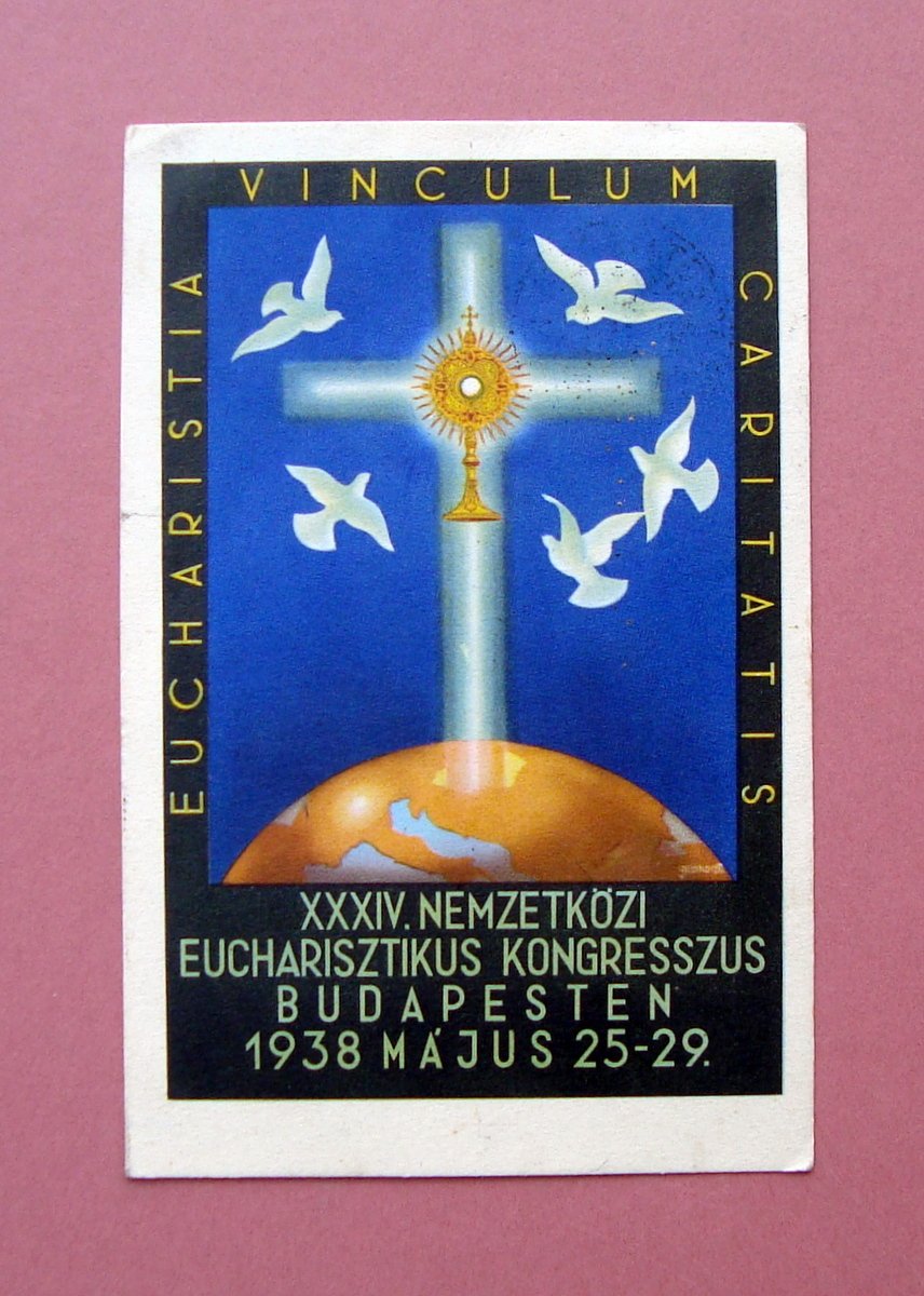 Cartolina Ricordo Congresso Eucaristico Budapest 1938 viaggiata | Immagine principale