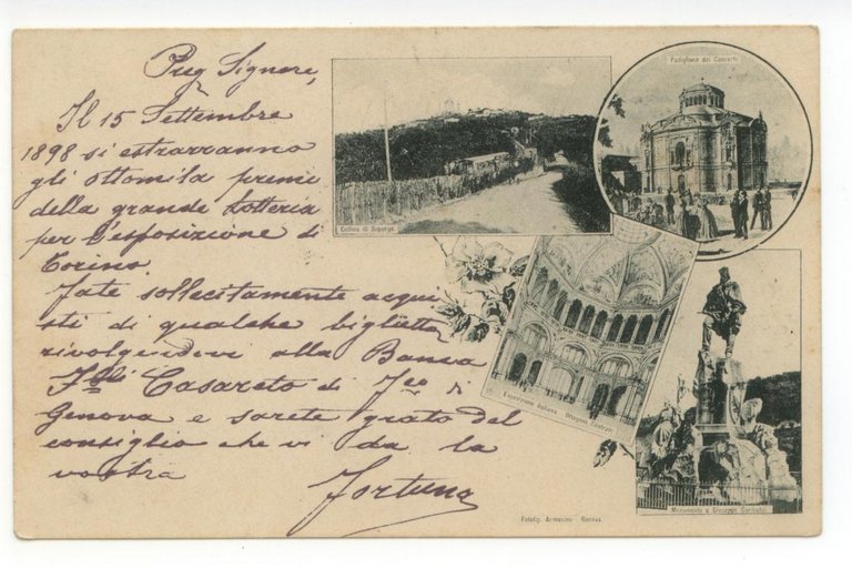 Cartolina Ricordo dell'Esposizione di Torino Sulle Rive del Po 1898 … | Immagine Gallery 1