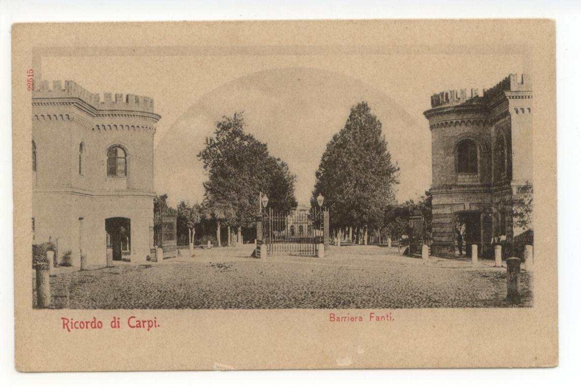 Cartolina Ricordo di Carpi Barriera Fanti non viaggiata