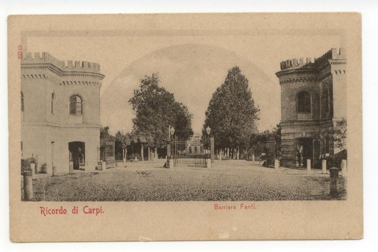 Cartolina Ricordo di Carpi Barriera Fanti non viaggiata