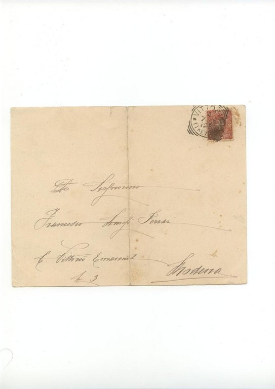 Cartolina Ricordo di Vittorio 1901 viaggiata Treviso