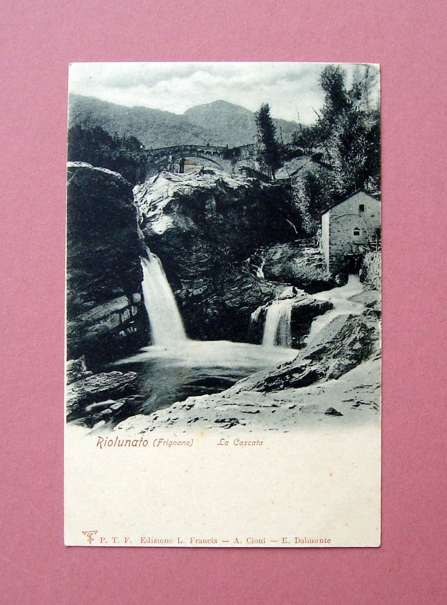 Cartolina Riolunato La cascata Primo '900 non viaggiata | Immagine principale