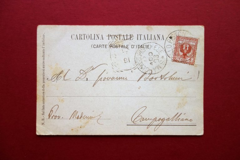 Cartolina Ritratto Poetessa Beatrice di Pian degli Ontani Cutigliano 1903