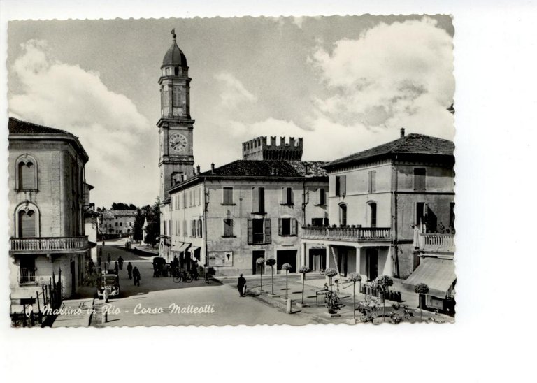 Cartolina S. Martino in Rio Corso Matteotti non viaggiata Reggio Emilia